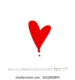 Heart pattern / Hand drawn heart sketch - vector