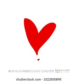 Heart pattern / Hand drawn heart sketch - vector