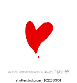 Heart pattern / Hand drawn heart sketch - vector