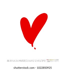 Heart pattern / Hand drawn heart sketch - vector