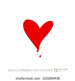 Heart pattern / Hand drawn heart sketch - vector