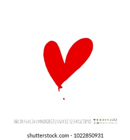 Heart pattern / Hand drawn heart sketch - vector