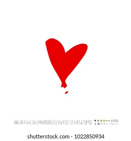 Heart pattern / Hand drawn heart sketch - vector