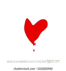 Heart pattern / Hand drawn heart sketch - vector