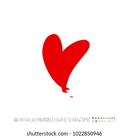 Heart pattern / Hand drawn heart sketch - vector
