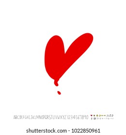 Heart pattern / Hand drawn heart sketch - vector
