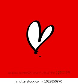 Heart pattern / Hand drawn heart sketch - vector