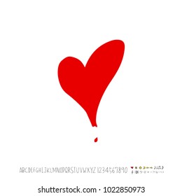 Heart pattern / Hand drawn heart sketch - vector