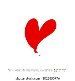 Heart pattern / Hand drawn heart sketch - vector