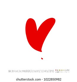 Heart pattern / Hand drawn heart sketch - vector