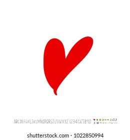 Heart pattern / Hand drawn heart sketch - vector