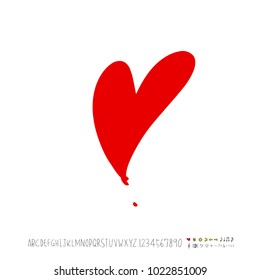 Heart pattern / Hand drawn heart sketch - vector