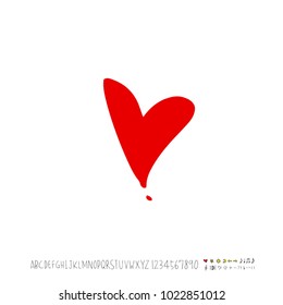 Heart pattern / Hand drawn heart sketch - vector