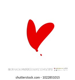 Heart pattern / Hand drawn heart sketch - vector