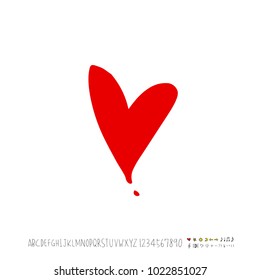 Heart pattern / Hand drawn heart sketch - vector