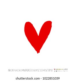 Heart pattern / Hand drawn heart sketch - vector