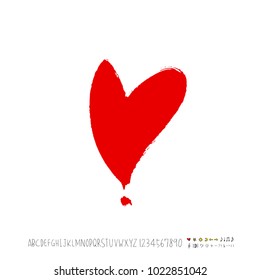 Heart pattern / Hand drawn heart sketch - vector
