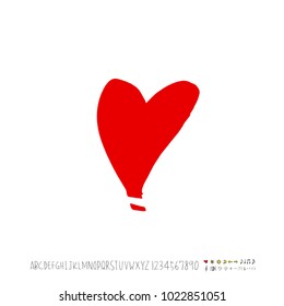 Heart pattern / Hand drawn heart sketch - vector