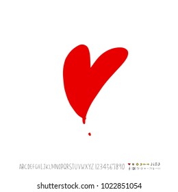 Heart pattern / Hand drawn heart sketch - vector