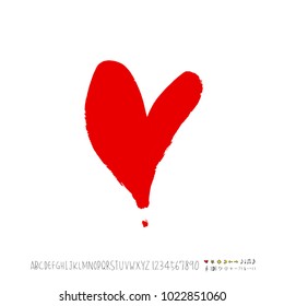 Heart pattern / Hand drawn heart sketch - vector
