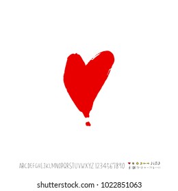 Heart pattern / Hand drawn heart sketch - vector