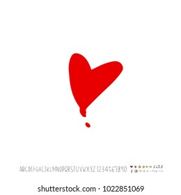 Heart pattern / Hand drawn heart sketch - vector