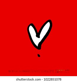 Heart pattern / Hand drawn heart sketch - vector