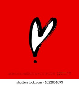 Heart pattern / Hand drawn heart sketch - vector