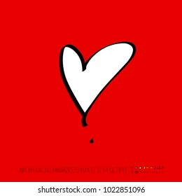 Heart pattern / Hand drawn heart sketch - vector