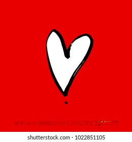 Heart pattern / Hand drawn heart sketch - vector