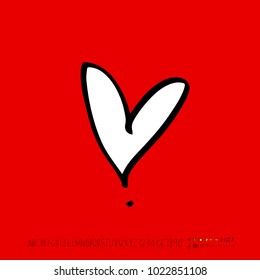 Heart pattern / Hand drawn heart sketch - vector