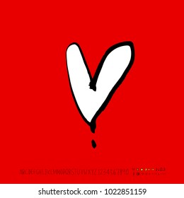 Heart pattern / Hand drawn heart sketch - vector