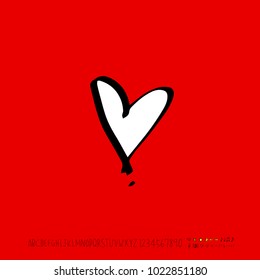 Heart pattern / Hand drawn heart sketch - vector