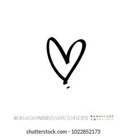 Heart pattern / Hand drawn heart sketch - vector
