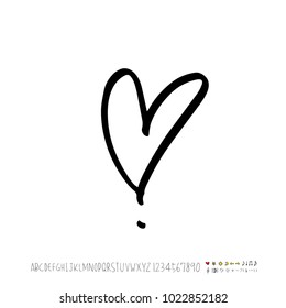 Heart pattern / Hand drawn heart sketch - vector
