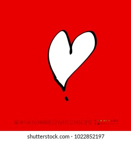 Heart pattern / Hand drawn heart sketch - vector