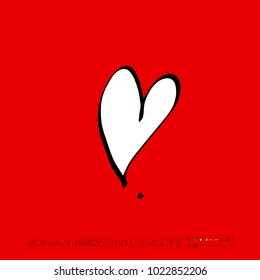 Heart pattern / Hand drawn heart sketch - vector