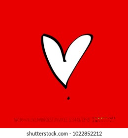 Heart pattern / Hand drawn heart sketch - vector