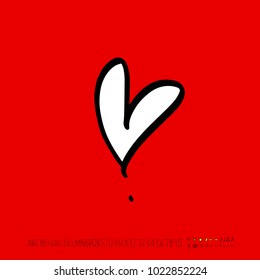 Heart pattern / Hand drawn heart sketch - vector