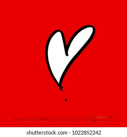 Heart pattern / Hand drawn heart sketch - vector