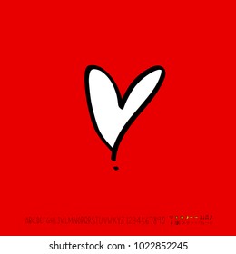 Heart pattern / Hand drawn heart sketch - vector