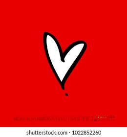 Heart pattern / Hand drawn heart sketch - vector