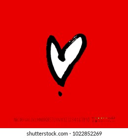 Heart pattern / Hand drawn heart sketch - vector