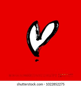 Heart pattern / Hand drawn heart sketch - vector