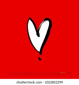 Heart pattern / Hand drawn heart sketch - vector