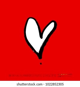 Heart pattern / Hand drawn heart sketch - vector