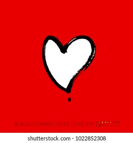 Heart pattern / Hand drawn heart sketch - vector