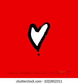 Heart pattern / Hand drawn heart sketch - vector
