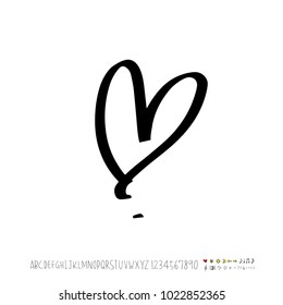 Heart pattern / Hand drawn heart sketch - vector