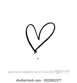 Heart pattern / Hand drawn heart sketch - vector